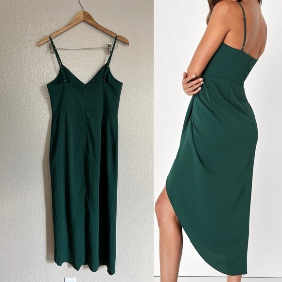NWOT Reinette Dark Green Midi Dress - Picture 3 of 7